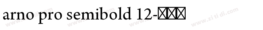 arno pro semibold 12字体转换